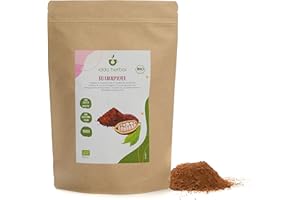 Poudre de cacao biologique (1kg), poudre de cacao issue de l'agriculture biologique certifiée, sans gluten, sans lactose, testé en laboratoire, fèves de cacao moulues