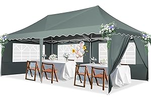 HOTEEL Gazebo Esterno Impermeabile 3x6 Gazebo Da Giardino Esterno Gazebo Pieghevole Robusto Con Fianchi Per La Festa Di Compleanno Del Matrimonio Nel Cortile Del Campeggio