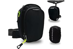 AHR Quality Marsupio Gamba Moto (+Custodia Impermeabile) con 2 Tasche e Doppia Tenuta - Marsupio da Gamba - Marsupio Moto - Borsa Gamba Moto - cosciale moto - Marsupio Gamba Uomo e Donna Tattica