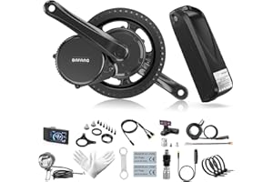 Bafang Mid Drive Motor Kit 250W 350W 500W 750W 1000W BBS01B BBS02B G340 BBS-HD G320 36V 48V, Kit de Conversion de Vélos Électrique avec Max Batterie Cadre 20Ah 25Ah