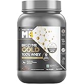 MuscleBlaze Biozyme Gold 100% Whey Protein Powder, Double Rich Chocolate (1kg / 2.2lbs) | 26g Protein Per Scoop | Whey Isolat