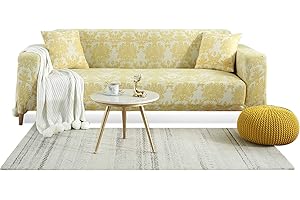 VanderHOME Funda Elástica de Sofá,Cubierta Estampada para sofá con Cuerda de fijación Fundas Decorativas para Sofás Protector de sofá Antideslizante 3 Plazas (190-230 cm) Reale