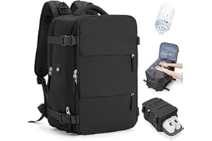 SEAFEW Sac à dos sous vide de voyage avec pompe pour Ryanair 40x30x20, Sac À Main Bagage Cabine Avion 45x36x20 para Easyjet, sac à dos décontracté pour ordinateur portable,Sac de Voyage pour Week-End