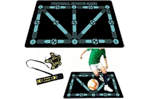 HMGAQNP Fußball Dribbling Trainingsmatte, Fußball Schritt Trainingsmatte Sportballkontrolle Schritt Anti Rutsch Matte Innenschalldämmung Kieselalgen Schlamm Fitnessmatte