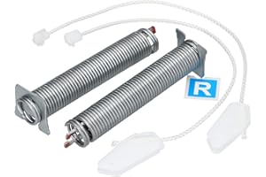 LUTH PREMIUM PROFI PARTS Muelles de puerta Muelles de bisagra de puerta compatibles con Bosch Siemens Neff Constructa código de color rojo incl. tirador de cable para lavavajillas 00754866 754866