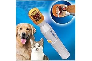 FakeFace Cortaúñas eléctrico seguro para mascotas, funciona con pilas, cortaúñas para perros y gatos, amoladora suave para el cuidado de las patas, kit de lima de uñas, rueda de limado suave, juego de