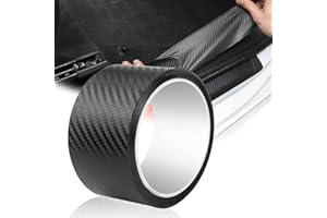 LPZMPZ Pellicola Carbonio Pellicola Adesiva per Auto 5cm*3m Pellicola Fibra di Carbonio, Protezione del Bordo Pellicola, per Auto e Motoper Paraurti Posteriore (Nero Opaco)