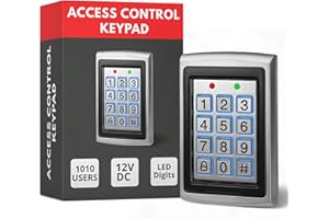 SecureMyDoor Proximity Digital Keypad for Door Entry System | with Both RFID Fobs and Pin Code Entry | For Indoor Security Access Control Use | Touchpad Backlight Keypad | Standalone Touchpad LED