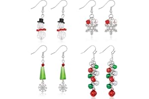 Gleamart 2 Pairs Christmas Earrings for Women Christmas Drop Dangle Earrings