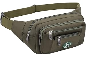 ARIINEER Wodoodporne nerki i saszetki Plus rozmiar do uprawiania sportu Piesze wycieczki Torba podróżna z dużą talią Turystyka Sportowa nerka Duża nerka dla kobiet mężczyzn (Oliwkowy)