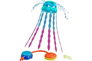 Nerf Super Soaker Stomp & Soak-vattenleksak | Manet som flyger upp i luften och sprejar vatten | Ansluts till trädgårdsslangen