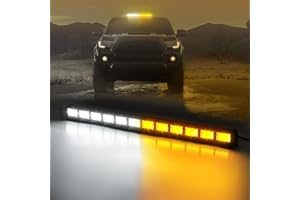 ‎ANTOM antom 58cm LED rundumleuchte 60W 108 led Warnleuchte 12v-24v Gelb & Weiß Blinker Kontrollleuchte Warnlicht 3 Meters-Kabel -19 Blinkende Stroboskop-Modi…