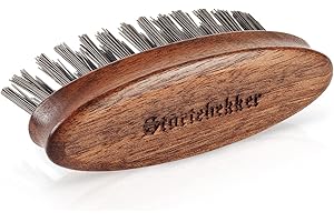 STÖRTEBEKKER SHAVING ACCESSORIES Störtebekker® Cepillo para barba Premium - Desenreda y da forma a la barba - Previene picor - Cerdas BioniFil sostenibles - Madera de nogal - Beard brush