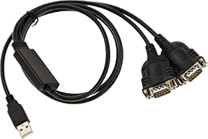 KALEA-INFORMATIQUE Cordon Convertisseur USB vers 2 Ports Série RS-232 COM RS232 DB9 indépendants. Longueur 1.5 M et Chipset Prolific