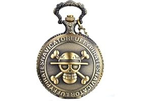 JewelryWe Taschenuhr Herren Damen Vintage: Retro Analog Quarz Kettenuhr Uhr Umhängeuhr mit Halskette Kette Pocket Watch Bronze Unisex Geschenk