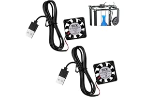 CAISYE 2 mini ventole di raffreddamento, 40 x 40 x 10 mm, DC 5 V, USB, piccola ventola silenziosa 4010, raffreddamento efficiente per dispositivi elettronici, per stampanti 3D, DVR e dispositivi di rete