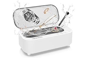 BUBBACARE Nettoyeur Ultrasons, Nettoyeur Ultrasons Lunettes, Nettoyeur Ultrason Bijoux, 47000Hz Nettoyeur à Ultrasons, Ultrasonic Cleaner pour Bijoux, Lunettes, Bague, Montre, Dentier