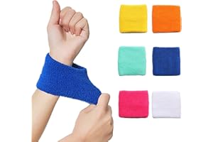 GmeDhc Muñequera Deportiva Tenis, 6 Piezas Muñequera Deportiva Pulsera, muñequera de Deporte para Fútbol, Baloncesto, Running Deportes Atléticos, Gimnasia, Atletismo