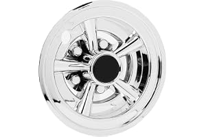 Fabater Silver Golf Cart Hjul Navkapslar Set med 4 Universal 8 Inch Chrome ABS Navkapslar Ersättning för, för Golfentusiaster