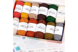 HELLO YARN Hello 100% Cotton 12 Ball Yarn Pack - Vintage