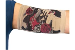 Linphelle Protector PICC Brazo en Microfibra - Cubre PICC Line Transpirable y Cómodo, Ideal como Protector Cateter Picc, Medidor De Glucosa, Tattoos y Heridas, Musical, Tamaño Pequeño