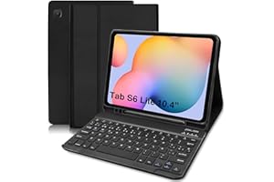 COEZFE Funda con Teclado para Samsung Galaxy Tab S6 Lite 10.4”, Español Ñ Bluetoot Teclado para Samsung Galaxy Tab S6 Lite 2020/2022, Funda Teclado para Samsung Tablet S6 Lite (SM-P610/P615/P613/P619), Negro