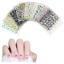 Nagelsticker Set – 8 Blätter Mit Blumen-Design, Selbstklebende 3D Nail Art Aufkleber Für Frauen & Mädchen