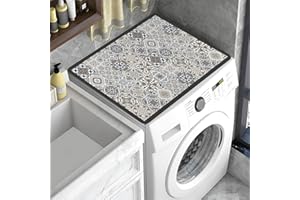 SUNSHINE SMILE Cubierta Para Lavadora, Cubierta Superior para Lavadora y Secadora, Protección Funda Antipolvo Lavadora Universal, Antideslizante Funda Lavadora, Waschmaschinenauflage,Waschmaschinen Staubschutz