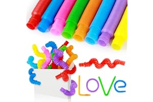 Coicok 8 Piezas Pop Tubos Juguetes Sensoriales, Juguetes para Aliviar el estrés y la Ansiedad Adecuado para niños y Adultos, Regalos cumpleaños niños Colegio, Detalles cumpleaños niños(Antiestres)