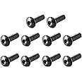 sourcing map uxcell M3 x 10mm Alloy Steel Hex Socket Button Head Screws Black 100 Pcs
