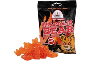 Bonbons Gommeux Épicés Poppamies NapalmiNalle Chili et Fruits - Sans Gluten Sans Lactose Végan - Pas pour les enfants ni pour les farces d'Halloween - Piquant : 4/10 - Taille : 125g
