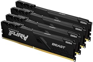 Kingston FURY Beast 128GB (4x32GB) 3200MHz DDR4 CL16 Memoria para Ordenadores de sobremesa Kit de 4 KF432C16BBK4/128