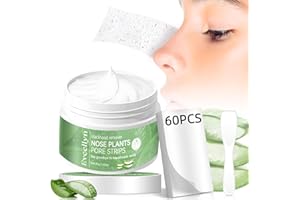 EVEELLYN Punti Neri Rimozione (30 g), 60 pcs Maschera Per il viso, Utilizzato per Rimuovere i Punti Neri e Sbloccare i Pori, Adatto a Tutti i Tipi di Pelle
