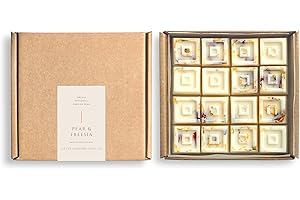 LITTLE LONDON GIFTS CO Pear & Freesia, Luxury Soy Wax Melts, Highly Scented, Long-Lasting Home Fragrance, Pear & Freesia, Gift Set - 16 Melts Various Scents - Perfect for Gifts (Pear & Freesia)