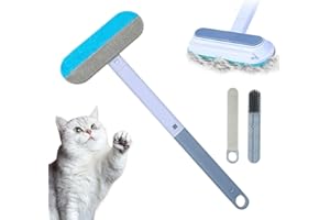 VIBINHO Multifonction Brosse Anti Poils Animaux, Réutilisable, 4 en 1 Pet Hair Remover avec Tige D'extension Removable, Convient pour Canapés, Tapis, Lits, Vêtements, Fenêtres
