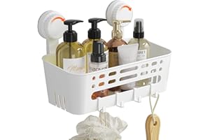 Lifewit Shower Caddy Suction Cup,10.4 inch Removable Shelves for Inside Shower,NO-Drilling Bathroom Shelf Basket, Organizers and Storage Rack for Soap Shampoo Toiletries,1 Pack