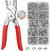 Dimitra Premium Snap Button Fastener Kit with Pliers Tool (100 Sets) – Metal Press Stud Buttons for Clothes, Leather, Bags, D