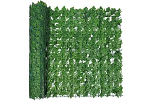 ANMINY Artificial Ivy Leaf Hedge Roll 0.5 * 3M,Decorative Privacy Fence Screening Green Wall Panels,Garden Balcony Landscaping Fence,UV Fade Protection Fake Grass,Outdoor Indoor Decoration