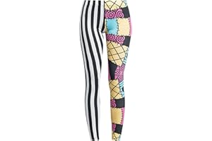 The Nightmare Before Christmas Pesadilla Antes De Navidad Jack Skellington & Sally Mujer Leggins Multicolor Pitillo