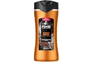 Axe Fine Fragrance Collection żel pod prysznic Copper Santal Bodywash zapewnia długotrwałą świeżość przez 12 godzin, z 2 x zwiększającymi świeżość 300 ml 1 sztuka