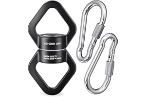 Swing Swivel, YARKOR Safety Rotational Device Hanging Accessory, 30KN 360° Rotational Device for Web Tree Swing, Rock Climbing, Hanging Hammock, Aerial Dance