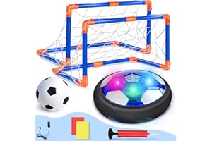 lenbest Set de Air Power Football - Rechargeable Ballon de Foot | Football Enfant | 2 Cage de Foot - Jouet Enfant 3 4 Ans - Jouet Garcon 5 6 7 8 Ans - Cadeau Garcon 9 10 11 12 Ans