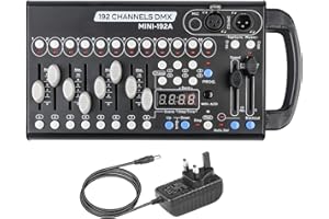 JINDAAUDIO DMX Controllers Lighting, DJ Light Controller for Live House, DMX Controller 512 for Stage Light, 192CH DMX Lighting Controller for Family Party.