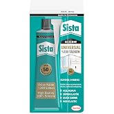 Sista Universal Silikon, &Uuml;st&uuml;n kalite %100 Beyaz Silikon, Mutfak, Banyo ve Pencereler İ&ccedil;in Hızlı Kuruyan Dolgu Macunu, Sararm