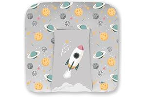 Kikido Cambiador Bebe 70x75 - Shuttle - Colchoneta Cambiador Bebé Impermeable, Suave y Portátil - Colchón Cambiadores para Cómodas, Mesas y Viajes - Medida Universal 75x70