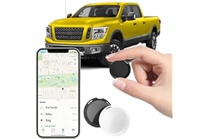 CYBERDOT 2 Pack Mini GPS Tracker for Car Work with Find My (iOS Only) Real Time Bluetooth Worldwide Coverage Tracking Device Hidden for Cats Truck Motorcycle No Monthly Fee or Subscription No SIM Card Required