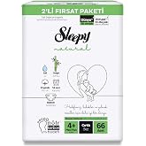 Sleepy Natural 2-Piece Deal Package Diaper 4+ Number Maxi Plus 66 Pieces