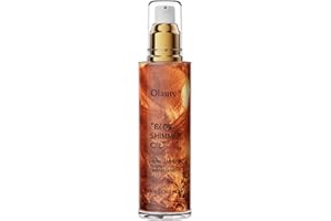 ‎TITIMORE TITIMORE Body Highlighter Oil Body Luminiser Shimmer Oil Liquid Glitter Cream Body Glitter Oil Highlighter Liquid Body Glow Shimmer Makeup for Face Body Leg 80 ml (#03 Bronze Gold)