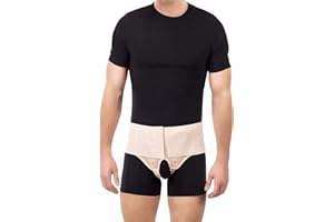 TOROS-GROUP Pas na przepukline pachwinową obustronną zapinany na rzep, rozmiar 3 Medium beżowy