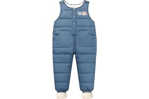 SEAUR Salopette Hiver Bébé Garçon Fille Barboteuse en Duvet Pantalon Hiver Chaud Enfant 6 Mois-6 Ans Combinaison de Neige sans Manche